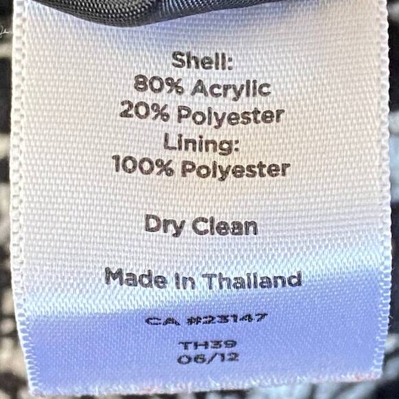 Talbots Womens Back Slit Zip Tweed Midi Pencil Skirt Black White Size 2P Career - Picture 5 of 9